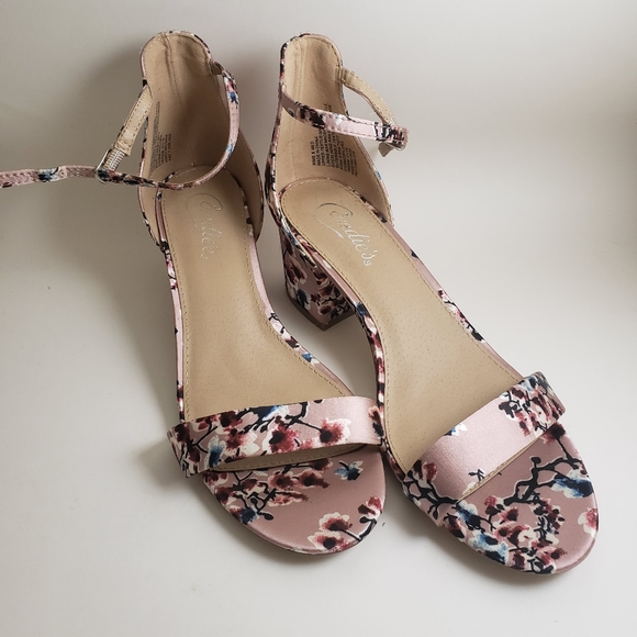 Candies pink floral heel size 8 - Picture 6 of 15